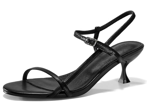 Womens Strappy Heeled Sandals Kitten Low Heel Open Toe Ankle Strap Party Wedding Dress Shoes