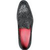 Men Dress Shoe Prom Slip on Loafer Tuxedo Shoe Classic Metallic Glitter for Wedding Prom Party Black Gold Silver