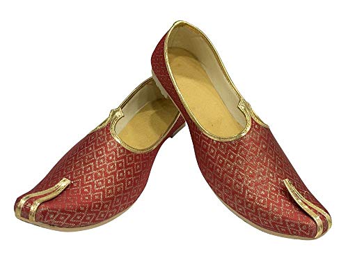 Wedding Khussas - Men's Dressy Juttis, Casual Indian Shoes for Groom, Paisley Design Him