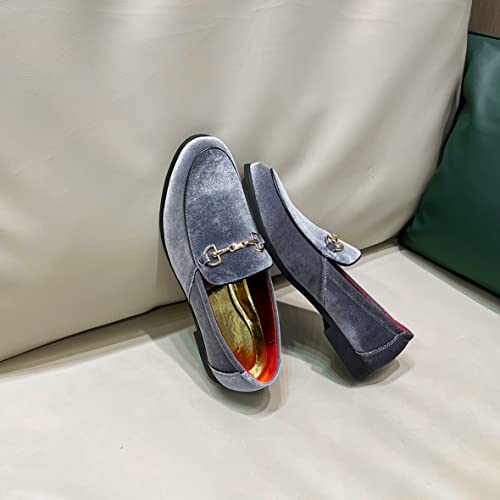 Men's Luxury Velvet Penny Loafer Shoes Noble Slip-on Suede Loafers Smoking Slippers Plus Size 7-13