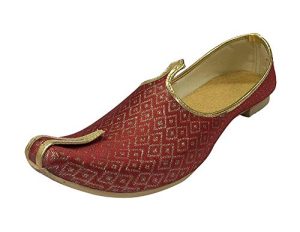 Wedding Khussas - Men's Dressy Juttis, Casual Indian Shoes for Groom, Paisley Design Him