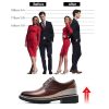 3.15 inch Invisible Height Increasing Men's Elevator Shoes, 8cm Hidden Lift Breathable All-Day Comfort, Full-Grain Oxford
