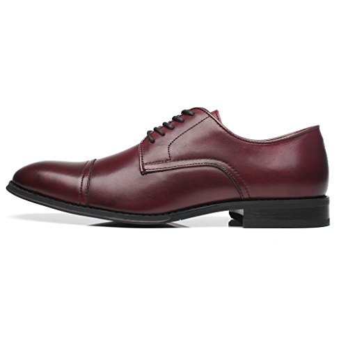 Mens Leather Updated Classic Cap Toe Oxfords Lace Dress Shoes
