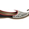 Punjabi Jutti for Men Leather Sliver Balck Rewari Shoes Khussa Traditional Loafers Slipon Handmade Jootis