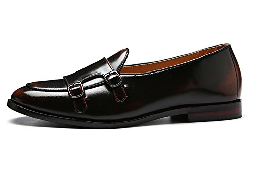 Italy Luxury Monk Strap Wedding Dress Shoes for Men Leather Handmade Shoes