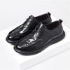Oxfords Classic Lace Up Casual Shoes Anti-Slip Block Heel Formal Business Work Soft Wedding Shoes Breathable Comfy Rubber Sole