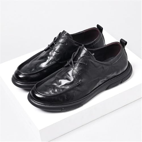Oxfords Classic Lace Up Casual Shoes Anti-Slip Block Heel Formal Business Work Soft Wedding Shoes Breathable Comfy Rubber Sole