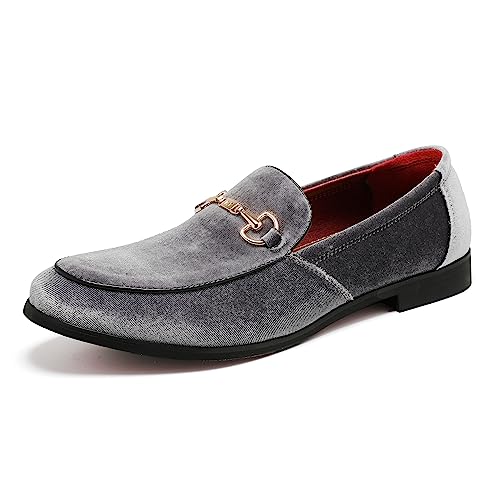 Men's Luxury Velvet Penny Loafer Shoes Noble Slip-on Suede Loafers Smoking Slippers Plus Size 7-13