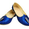 Blue Mojari for Indian Mens Tradition Ethnic Jutti and Sherwani Shoes for Wedding