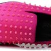 USOP Men's Fashion Spike Gradient Dress Loafers Slip On Shoes Classic Tuxedo Dress Shoes