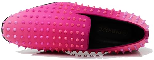 USOP Men's Fashion Spike Gradient Dress Loafers Slip On Shoes Classic Tuxedo Dress Shoes
