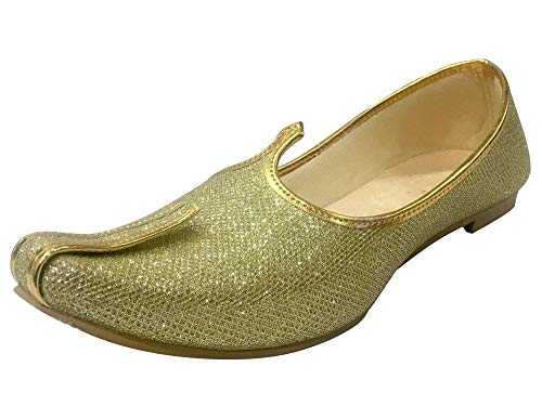 Mens Gold Glitter Wedding Shoes Formal Shoes Handmade Jooti Ethnic Jutti Mens Mojari