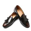 Italy Luxury Monk Strap Wedding Dress Shoes for Men Leather Handmade Shoes