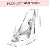 Glass Slipper, High Heels Crystal Shoes, Clear Glass Shoes for Women Wedding, Birthday, Halloween, Christmas, Party Decoration