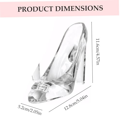 Glass Slipper, High Heels Crystal Shoes, Clear Glass Shoes for Women Wedding, Birthday, Halloween, Christmas, Party Decoration