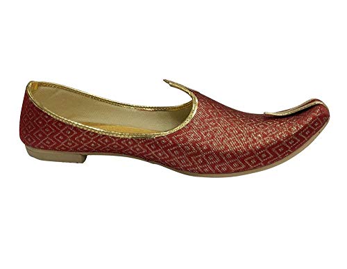 Wedding Khussas - Men's Dressy Juttis, Casual Indian Shoes for Groom, Paisley Design Him