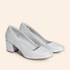 Women's Pumps Low Chunky Block Heel Dress Shoes Closed Round Toe Comfortable Heels