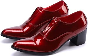 Mens Loafers Slip On Dress Casual Shoes Genuine Leather Pointed Toe Pump Formal Party Fashion Prom Wedding Tuxedo Party Ballroom