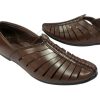 Punjabi Jutti for Mens Breathable Brown Fashion Loafers Sherwani Shoes Indian Flat Ethnic
