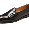 Italy Luxury Monk Strap Wedding Dress Shoes for Men Leather Handmade Shoes