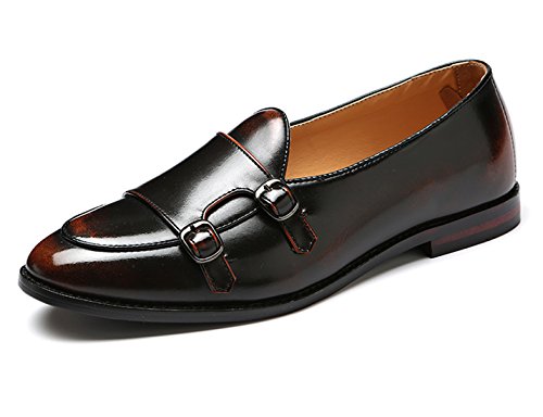 Italy Luxury Monk Strap Wedding Dress Shoes for Men Leather Handmade Shoes
