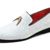 Mens Smoking Glitter Slipper, Luxury Penny Slip-On Classic Party Wedding Tuxedo Loafers Sparkle Dress Shoes