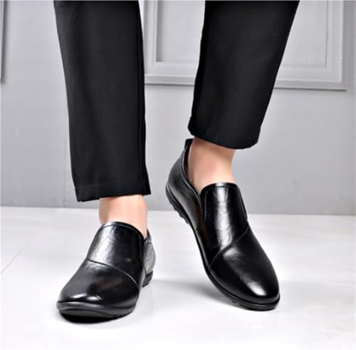 Simple Lightweight Leather Lightweight Comfortable Flat Heel Party Shoes Wedding Loafers for Mens Shoes