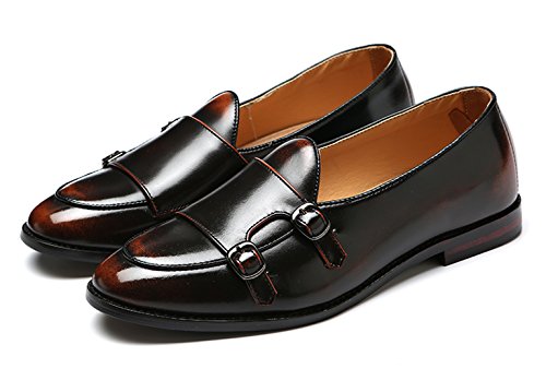Italy Luxury Monk Strap Wedding Dress Shoes for Men Leather Handmade Shoes