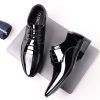 Men's Glitter Faux Patent Leather Tuxedo Derby Dress Shoes Modern Lace-up Formal Oxford
