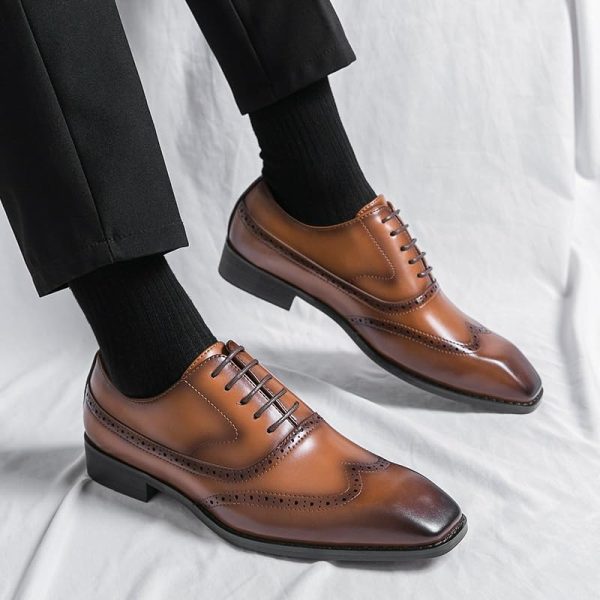 Dress Oxford Shoes for Mens with Holes Slip Resistant Shoes Heels Low Wedding Shoes Men Dress Wedding Sneakers Sports Shoes