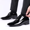 Men's Glitter Faux Patent Leather Tuxedo Derby Dress Shoes Modern Lace-up Formal Oxford