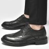 Dress Formal Shoes for Mens Lace-up Cap Toe Design Wedding Non Slip Low Top Block Heel Height Increasing Shoe Vegan Leather