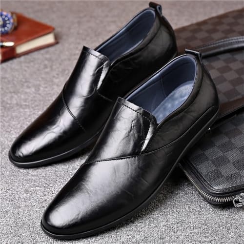 Simple Lightweight Leather Lightweight Comfortable Flat Heel Party Shoes Wedding Loafers for Mens Shoes