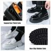Tassel Loafers for Men's Patent Leather Platform Dress Shoes Chunky Block Heel Heighten Non-Slip Lug Sole Slip On Big Toe Formal