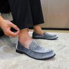 Men's Luxury Velvet Penny Loafer Shoes Noble Slip-on Suede Loafers Smoking Slippers Plus Size 7-13