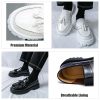Tassel Loafers for Men's Patent Leather Platform Dress Shoes Chunky Block Heel Heighten Non-Slip Lug Sole Slip On Big Toe Formal
