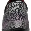 ARK1 Men's Vintage Satin Silky Floral Fashion Dress Loafer Slip On Tuxedo Formal Dress Shoes Designer