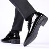Men's Glitter Faux Patent Leather Tuxedo Derby Dress Shoes Modern Lace-up Formal Oxford