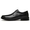 Mens Calfskin Leather Orthopedic Oxford Shoes Lace Up Round Toe Non Slip Block Heel Low Top Comfort Dress Shoes for Wedding