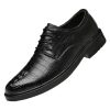 Mens Calfskin Leather Orthopedic Oxford Shoes Lace Up Round Toe Non Slip Block Heel Low Top Comfort Dress Shoes for Wedding
