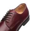 Mens Leather Updated Classic Cap Toe Oxfords Lace Dress Shoes