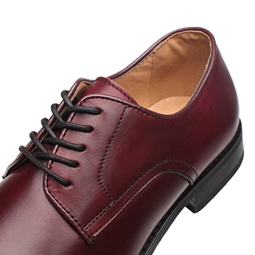 Mens Leather Updated Classic Cap Toe Oxfords Lace Dress Shoes