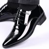 Men's Glitter Faux Patent Leather Tuxedo Derby Dress Shoes Modern Lace-up Formal Oxford